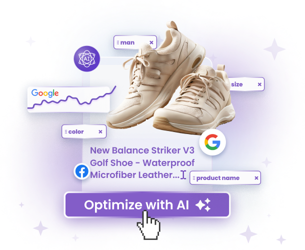 AI Product feed shoe graphic